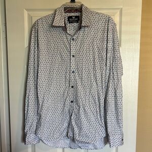 Buttercloth Robert Herjavec men’s white long sleeve button down shirt